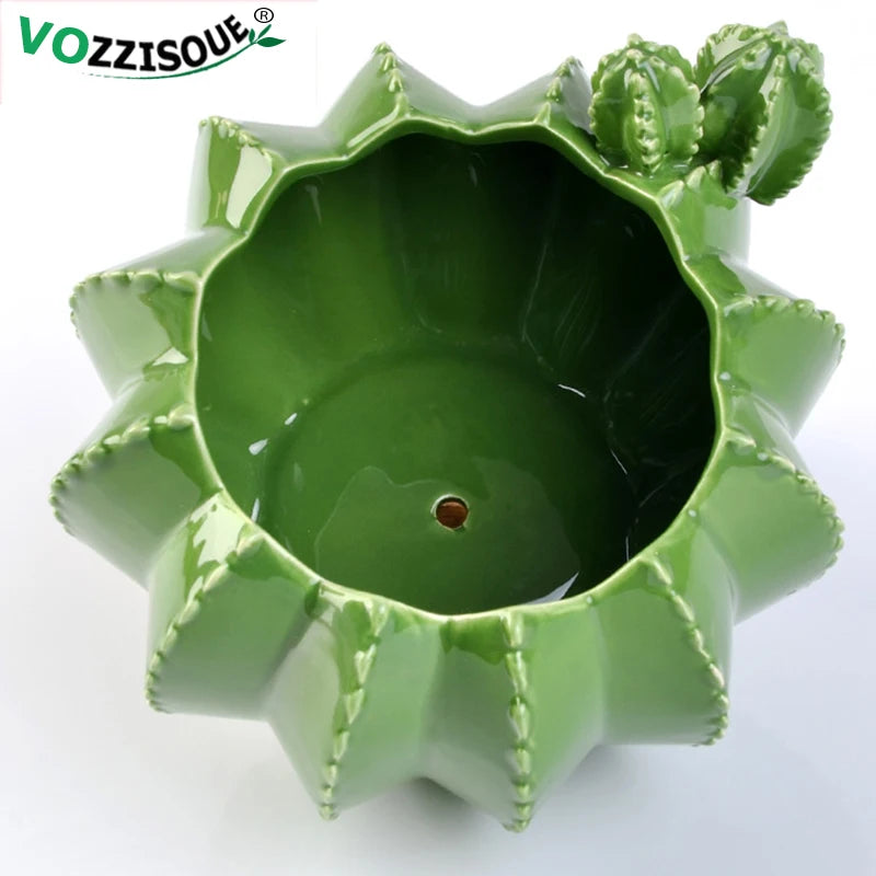 pots créatifs en céramique pour cactus et bonsaïs décoratifs