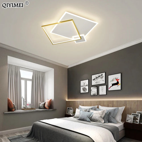 lustre moderne en fer forgé acrylique avec led intégrées - vue 4 sur 14