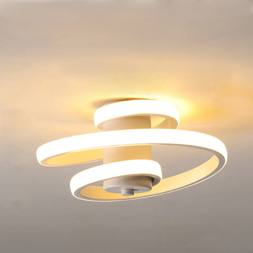 plafonnier led spirale minimaliste pour intérieur moderne