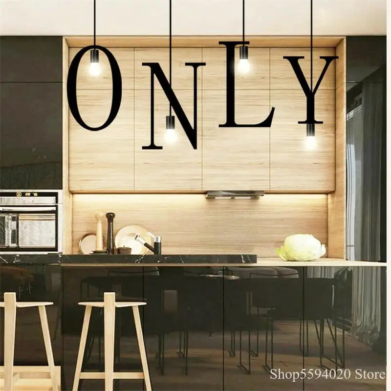 suspension nordique diy love luminaire décoratif pour loft et bar - vue 4 sur 29