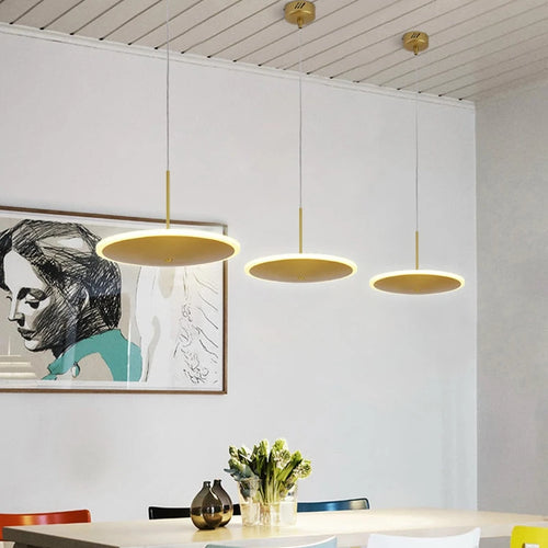 suspension led design nordique luxe métal linéaire pour intérieur - vue 2 sur 12