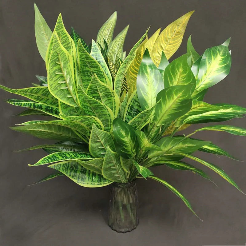 branches de palmier artificielles tropicales décoratives en plastique - vue 3 sur 13