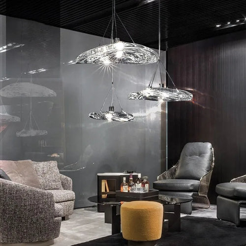 lustre italien design pour restaurant bar et magasin d'habillement - vue 3 sur 6