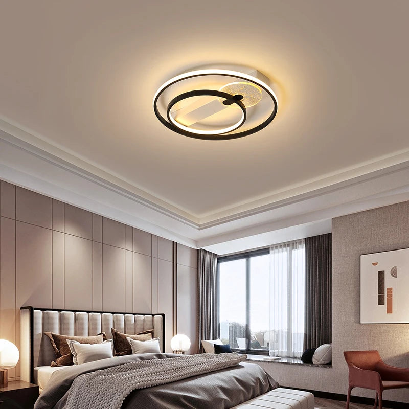 plafonnier design led rond ultra mince pour intérieur maison - vue 6 sur 9