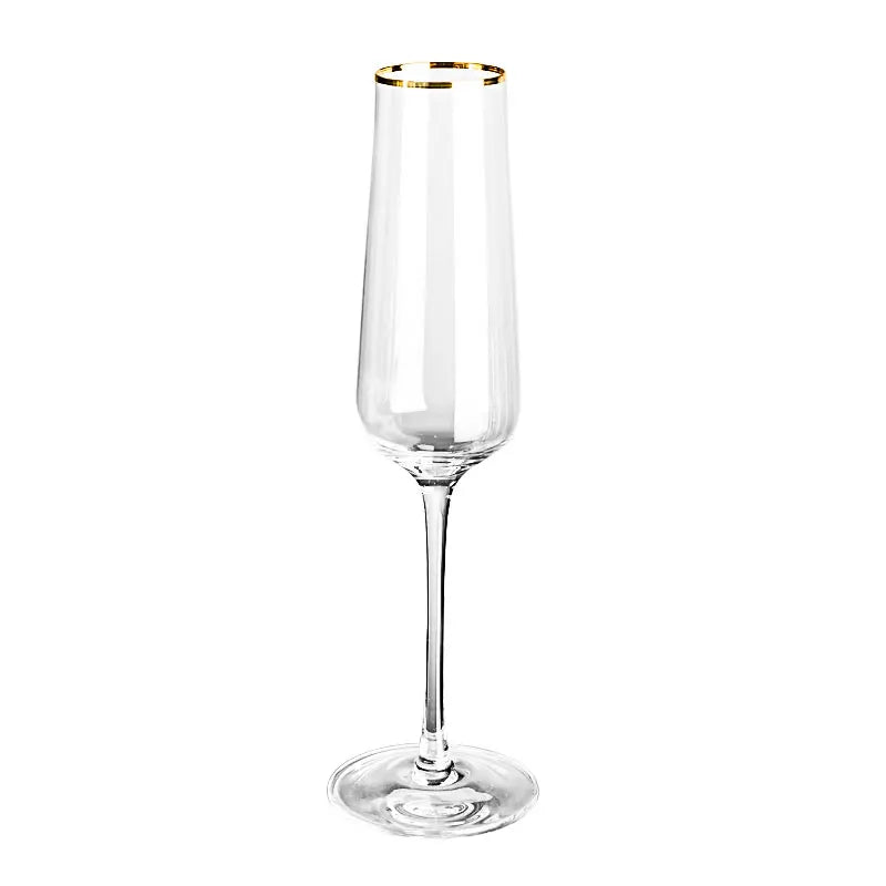 Flutes a champagne design elegant souffle main verre - vue 5 sur 7
