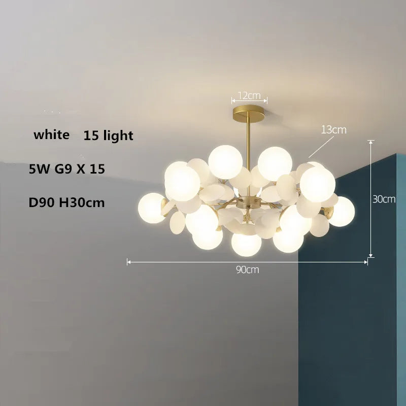 lustre led globe en verre acrylique coloré pour enfants - vue 23 sur 24