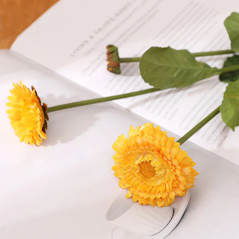 fleurs de calendula artificielles pour décoration de mariage et fête - vue 12 sur 12