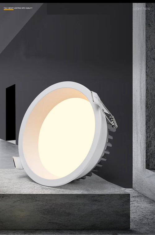 led downlight spot encastré lampe panneau rond éclairage intérieur - vue 7 sur 9