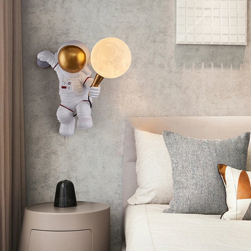 applique murale Nordique LED personnalité astronaute lune chambre d'enfant cuisine salle à manger chambre bureau balcon allée