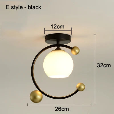 plafonnier moderne à leds pour hall d'entrée et balcon - vue 10 sur 20