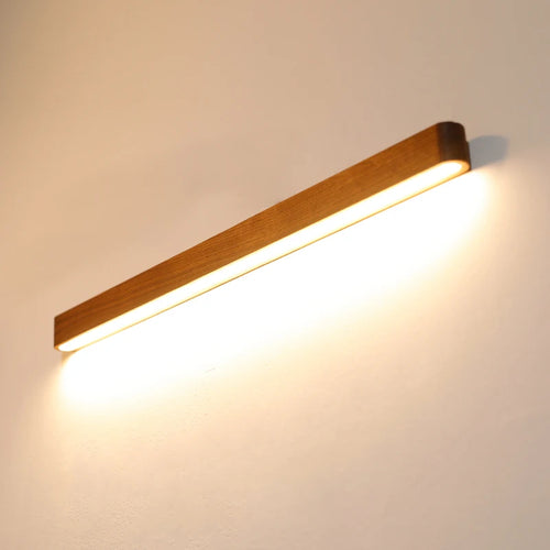 Applique murale led en bois massif design moderne style japonais
