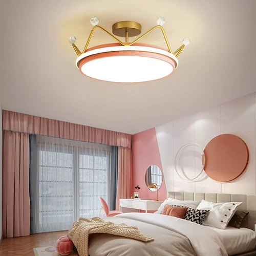 suspension pour enfants couronne leds moderne winfordo - vue 3 sur 12