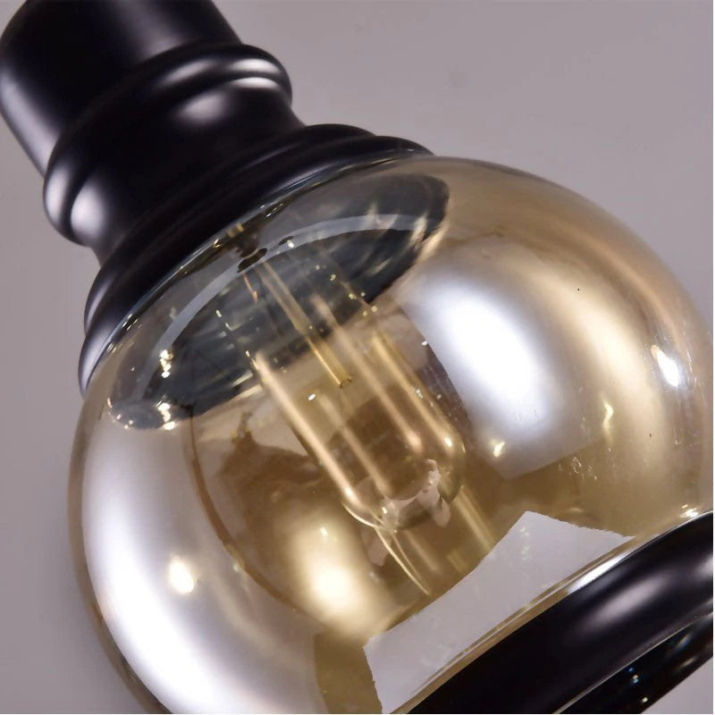 Suspension vintage en verre pour bouteille de vin style industriel - vue 6 sur 9