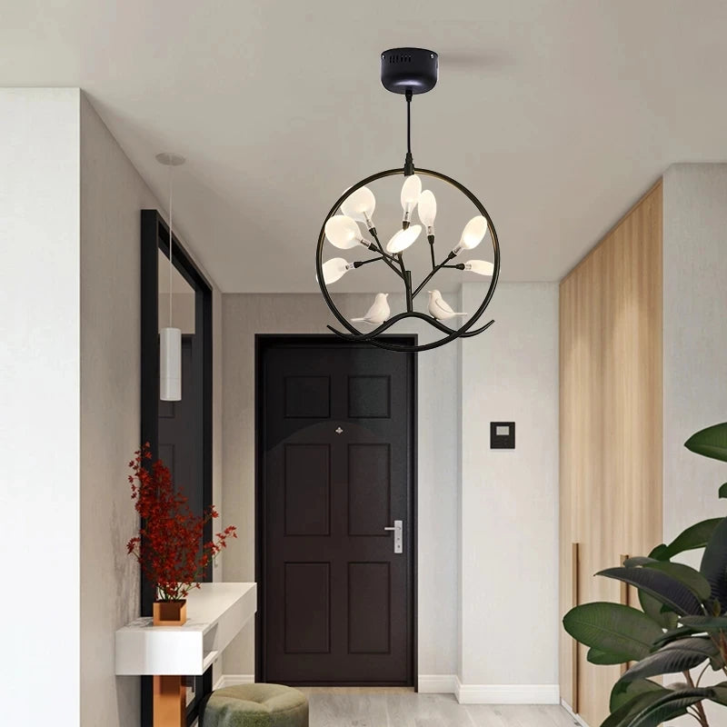 suspension en bois artisanale pour décoration intérieure moderne