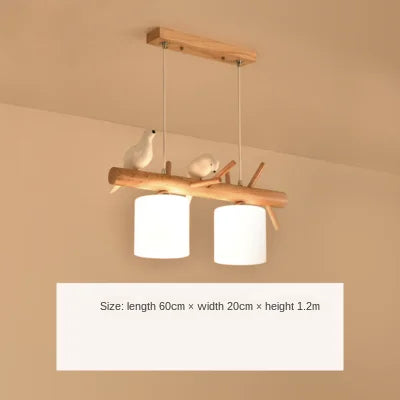 suspension créative nordique en bois pour ambiance moderne - vue 9 sur 9