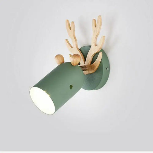 applique murale en bois de cerf design nordique pour intérieur enfant - vue 2 sur 9
