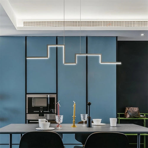 lustre géométrique post-moderne nordique led pour restaurant - vue 2 sur 8