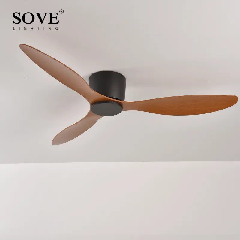 SOVE ventilateurs de plafond modernes à plancher bas sans lumière DC 30W ventilateur de plafond avec télécommande maison ventilateur de plafond Simple pas de lumières 220V