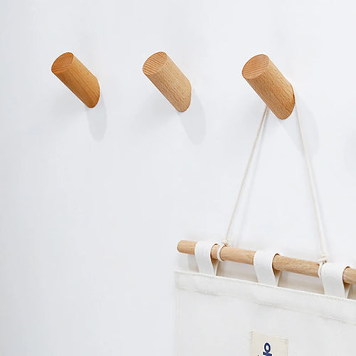 cintre mural en bois avec crochet décoratif pour rangement - vue 3 sur 7