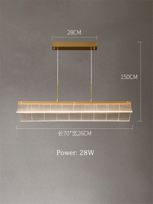 lustre moderne en cuivre suspension éclairage intérieur design - vue 7 sur 7