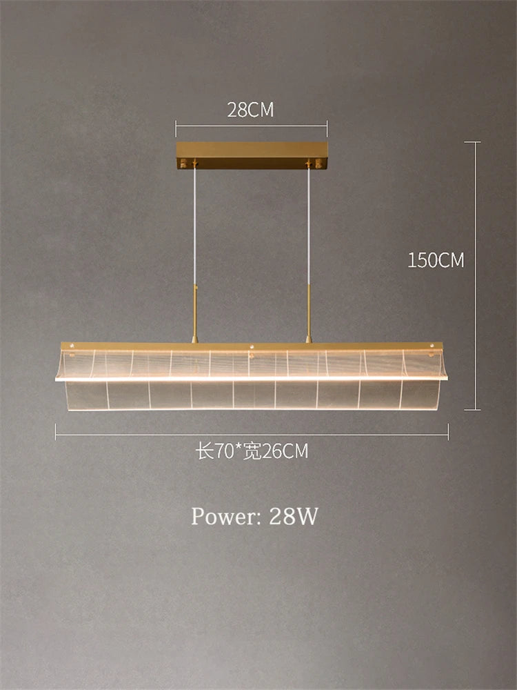 lustre moderne en cuivre suspension éclairage intérieur design - vue 6 sur 7
