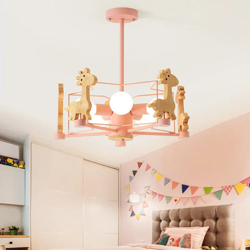Lustre enfant LED en forme de girafe - vue 7 sur 12