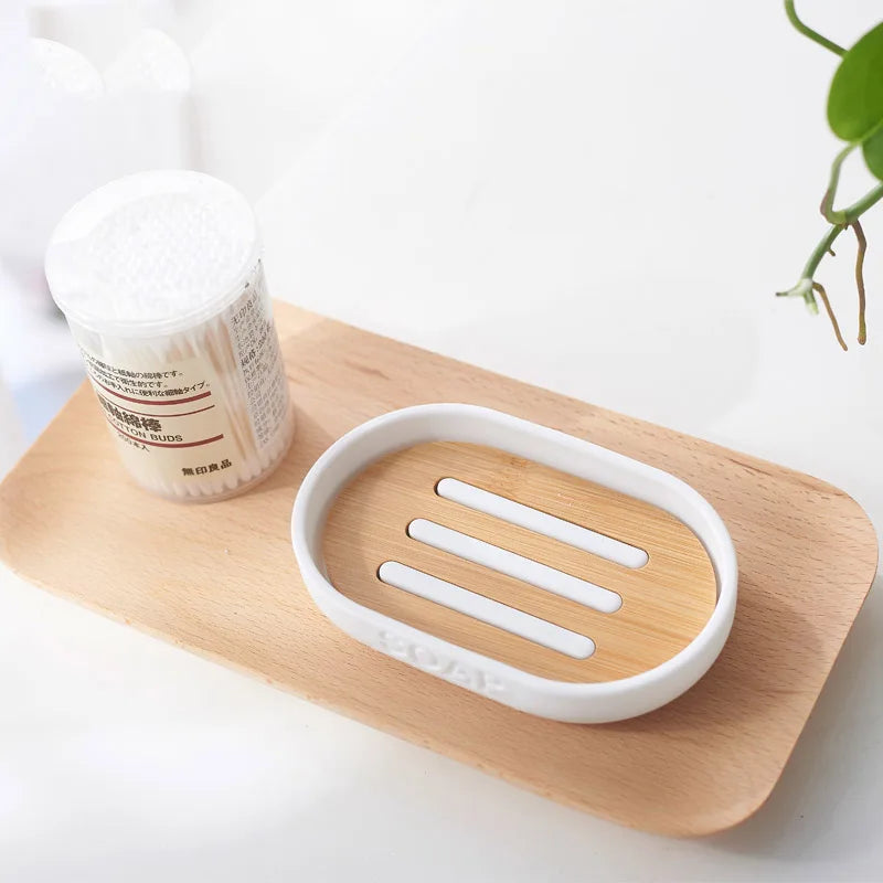 accessoires de salle de bain en bois de bambou - vue 7 sur 14