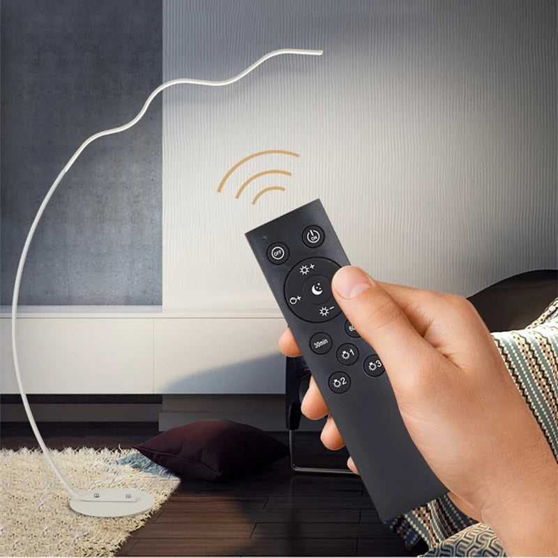 Lampadaire ondulé LED à télécommande - vue 4 sur 8