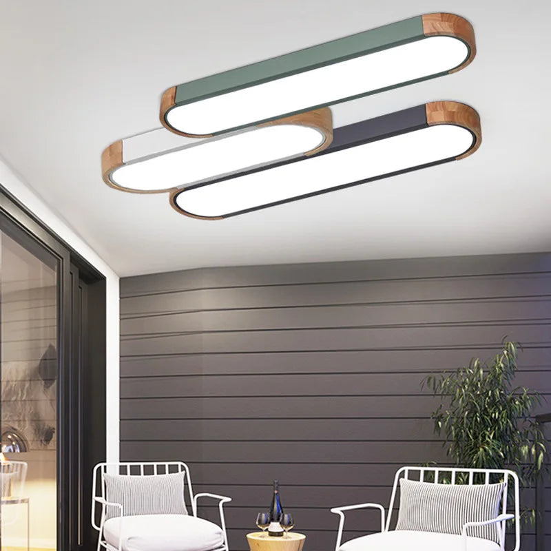 lumière led en bois style industriel pour extérieur nordique - vue 5 sur 15