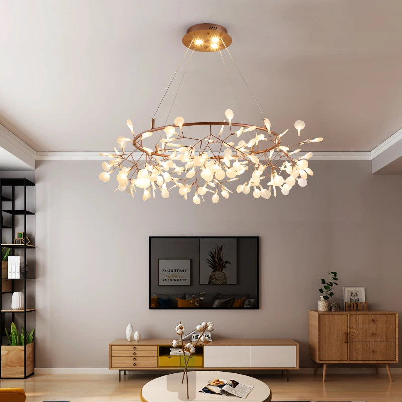 suspension led art déco en acier inoxydable et acrylique - vue 5 sur 19