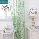 Voilage tulle transparent motif floral style européen salon chambre