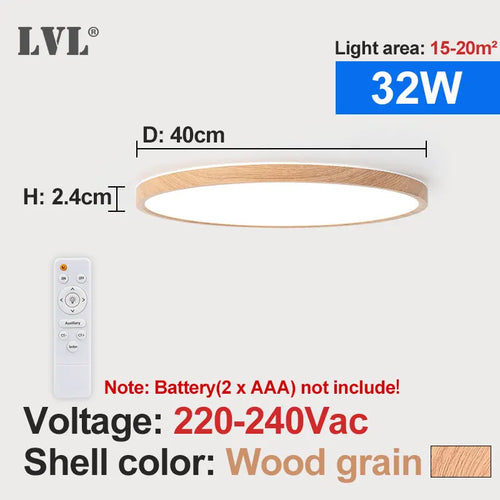 plafonnier led moderne télécommandé à intensité variable - vue 14 sur 14