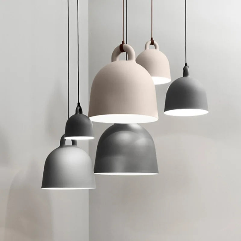 Lustre de Restaurant postmoderne Design danois salons lampes suspendues grises lampes suspendues nordiques romantiques pour chambre à coucher et Bar