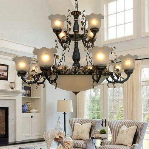 lustre style européen pour éclairage intérieur et décoration maison - vue 12 sur 12