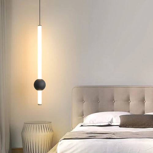 lampe suspendue led en aluminium acrylique design moderne - vue 3 sur 10