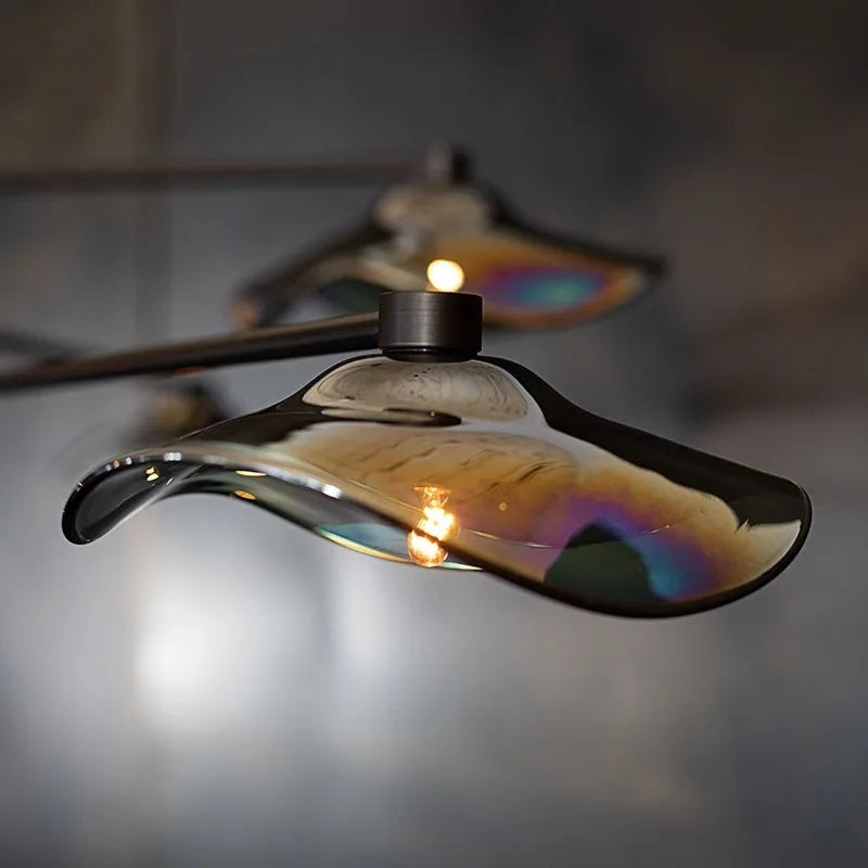 lustre à fleurs led design moderne fait main pour intérieur créatif - vue 5 sur 6