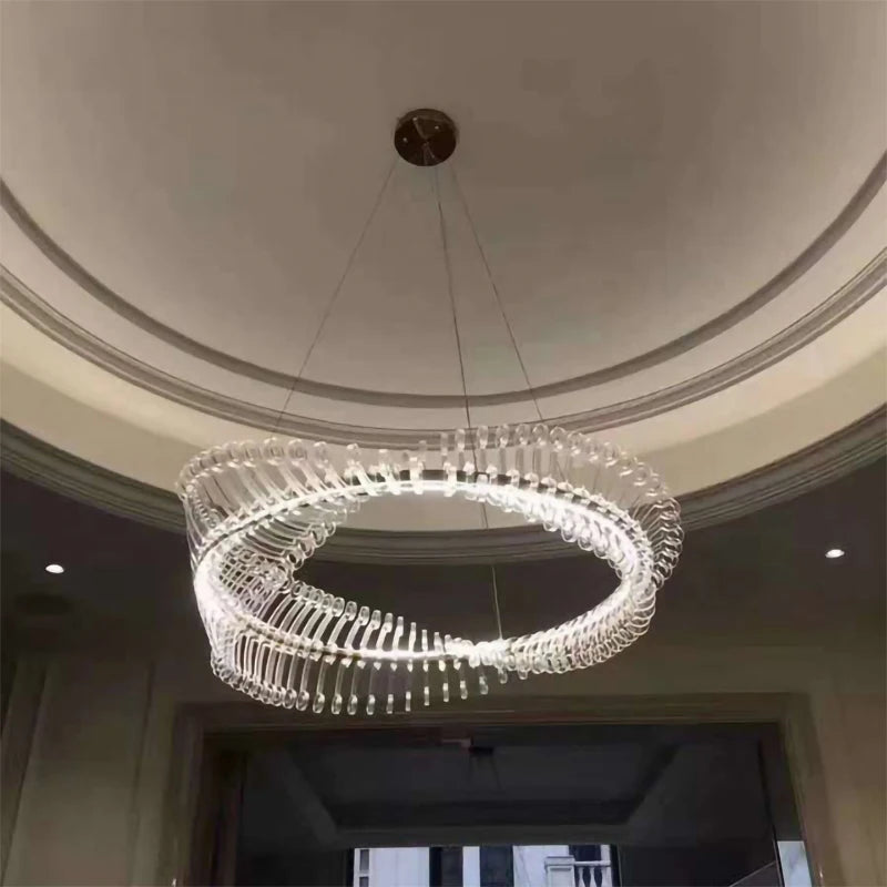 lustre design moderne led luminaire simple nordique suspendu - vue 5 sur 9