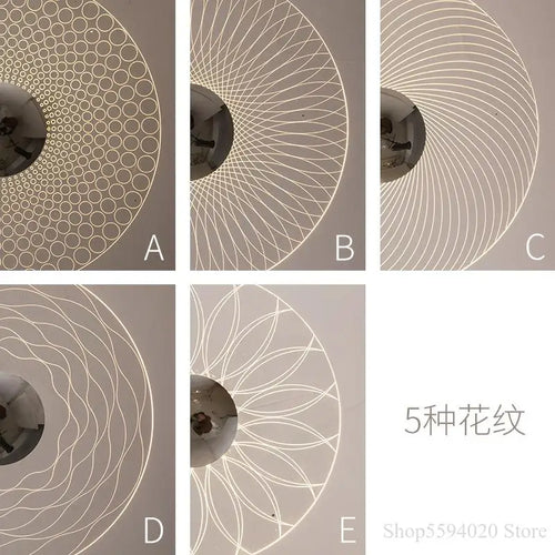 lustre moderne circulaire en acrylique à led décoration intérieure - vue 5 sur 11