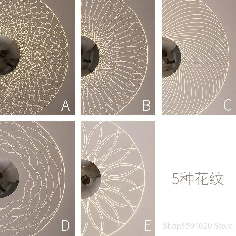 lustre moderne circulaire en acrylique à led décoration intérieure - vue 5 sur 11