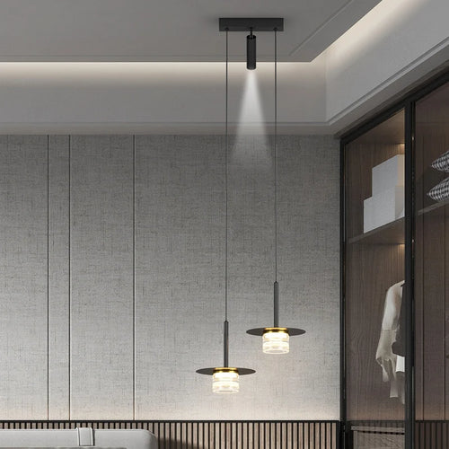 suspension de chevet luxe minimaliste petit lustre moderne - vue 5 sur 22