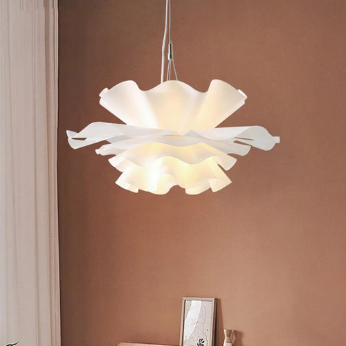 Lustre à fleurs blanches design nordique suspension pour chambre salon Bar lampe à manger chambre d'enfants suspension danoise