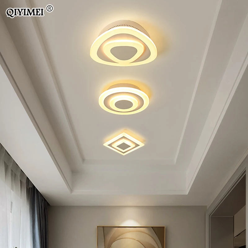 plafonnier led rond carré pour éclairage maison décoratif - vue 3 sur 15