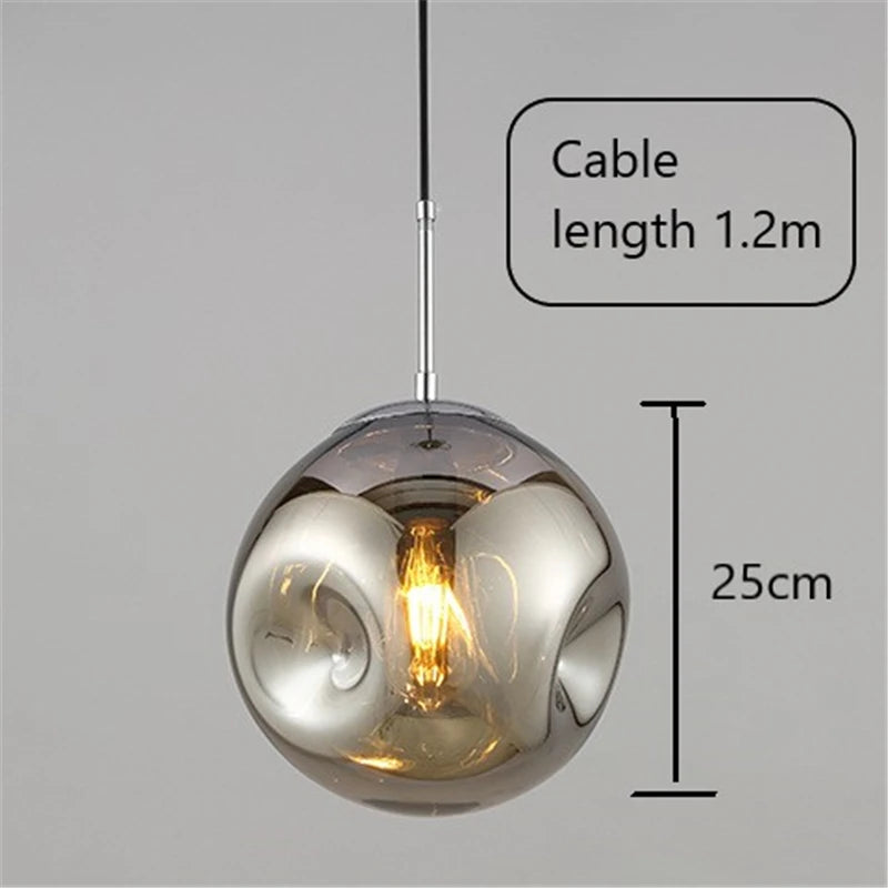 suspension en verre coloré design nordique pour décoration intérieure