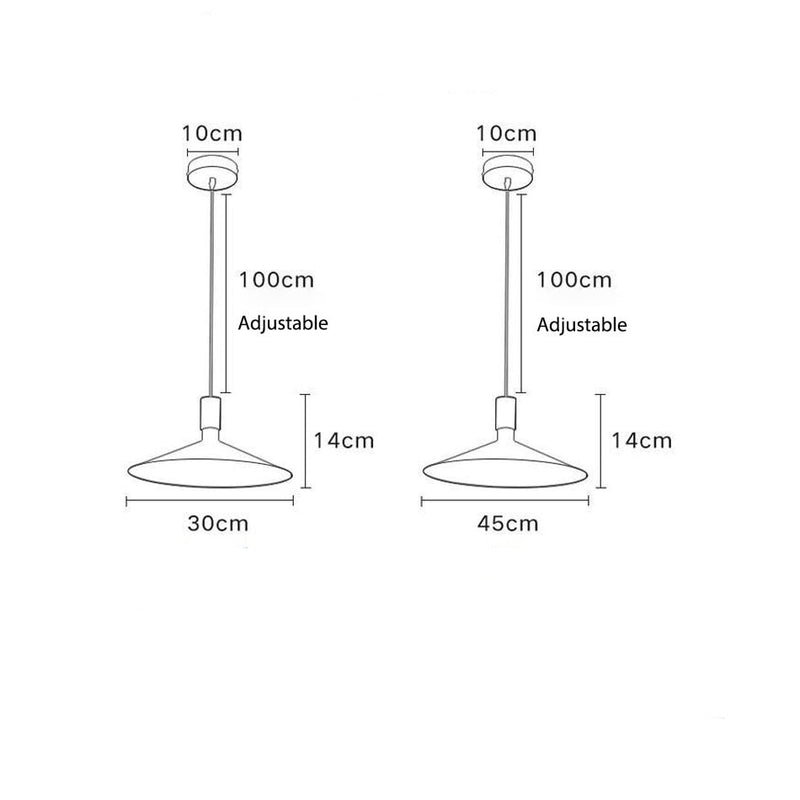 Suspension design LED avec abat-jour conique Manizan