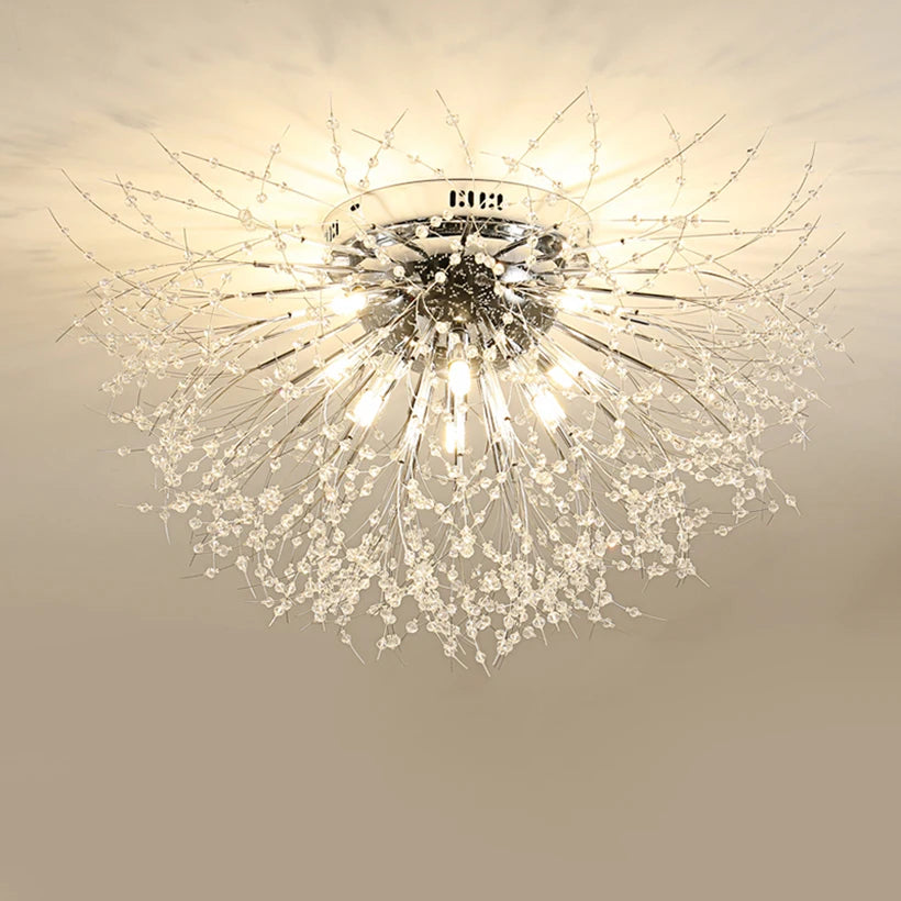 lustre led 	 avec branches de cristal winfordo en stock - vue 6 sur 18