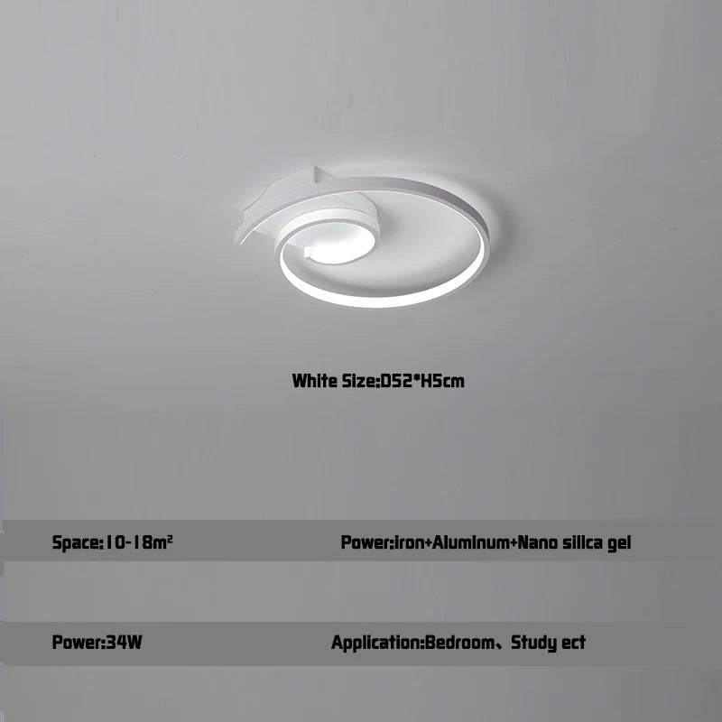 plafonnier led moderne minimaliste d'art nordique créatif et chaleureux