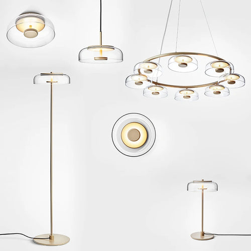 lustre scandinave moderne design luxe éclairage intérieur rond - vue 7 sur 10