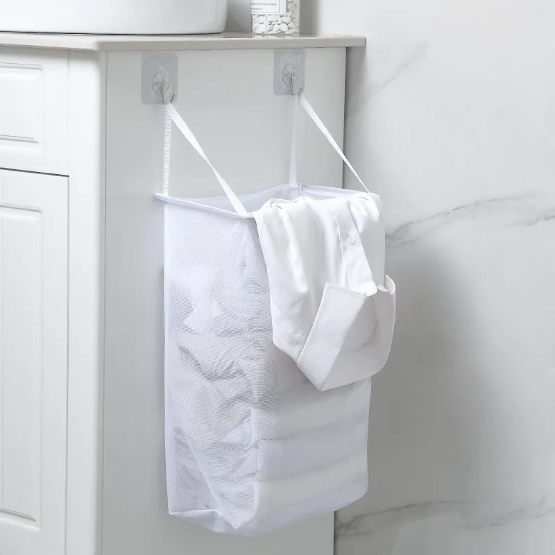 panier à linge mural pliable pour rangement et organisation - vue 4 sur 9