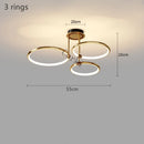 lustre led postmoderne à anneau pour décoration nordique moderne