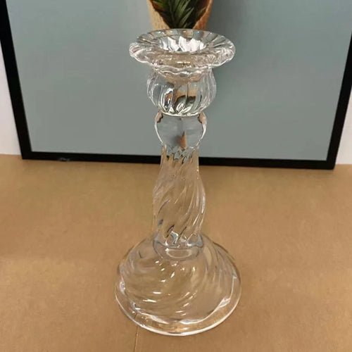 bougeoir en verre pour décoration romantique et centre de table - vue 9 sur 11